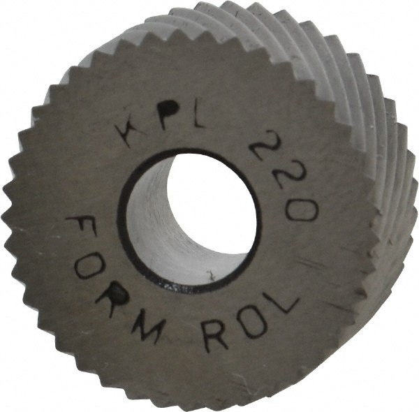 Made in USA KPL-220 Standard Knurl Wheel: 3/4" Dia, 90 ° Tooth Angle, 20 TPI, Diagonal, High Speed Steel Image