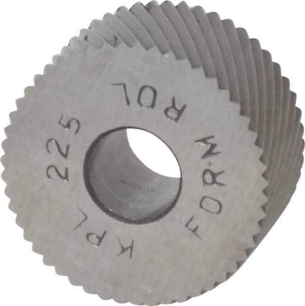 Made in USA KPL-225 Standard Knurl Wheel: 3/4" Dia, 90 ° Tooth Angle, 25 TPI, Diagonal, High Speed Steel Image