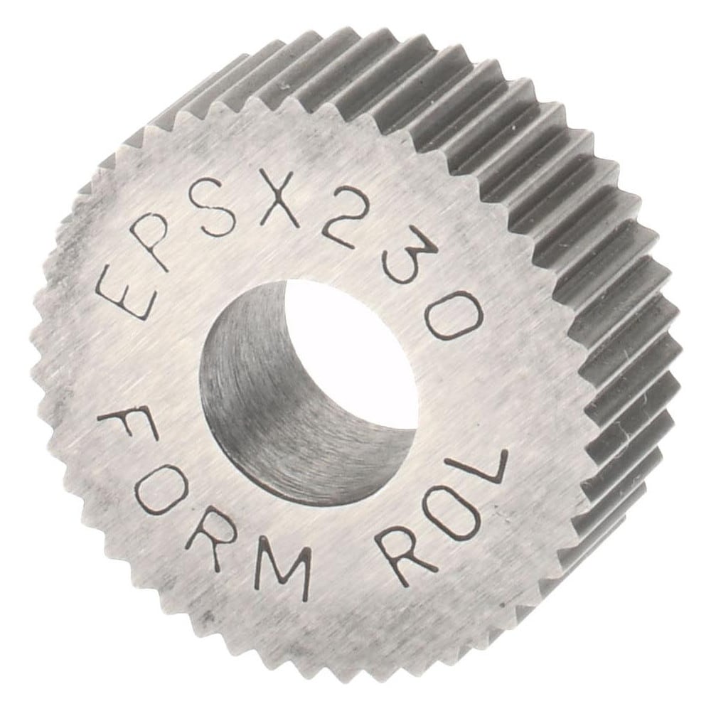 Made in USA EPSX230 Standard Knurl Wheel: 1/2" Dia, 90 ° Tooth Angle, 30 TPI, Straight, Cobalt Image