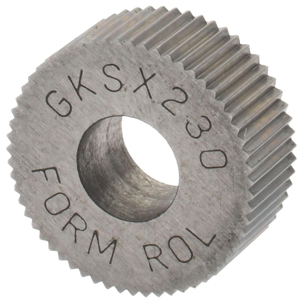 Made in USA GKSX230 Standard Knurl Wheel: 5/8" Dia, 90 ° Tooth Angle, 30 TPI, Straight, Cobalt Image