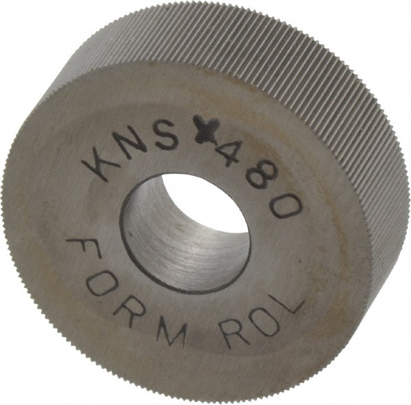 Made in USA KNSX480 Standard Knurl Wheel: 3/4" Dia, 70 ° Tooth Angle, 80 TPI, Straight, Cobalt Image