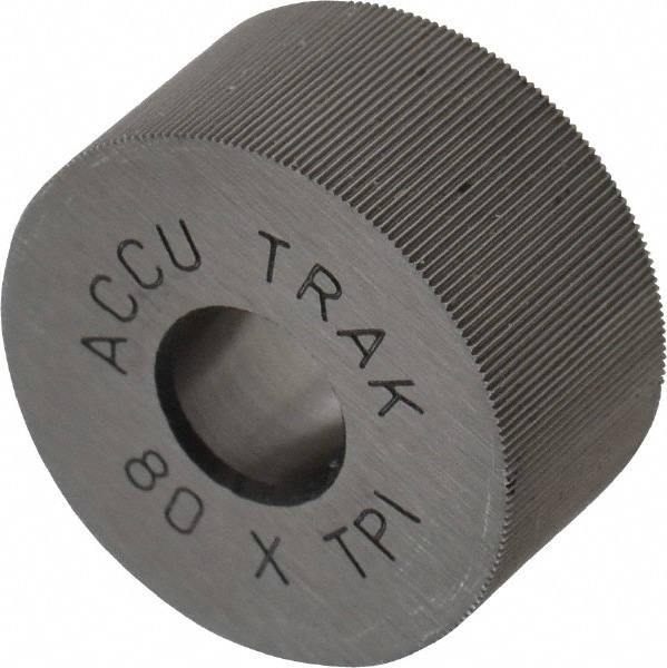 Made in USA KPSX480 Standard Knurl Wheel: 3/4" Dia, 70 ° Tooth Angle, 80 TPI, Straight, Cobalt Image