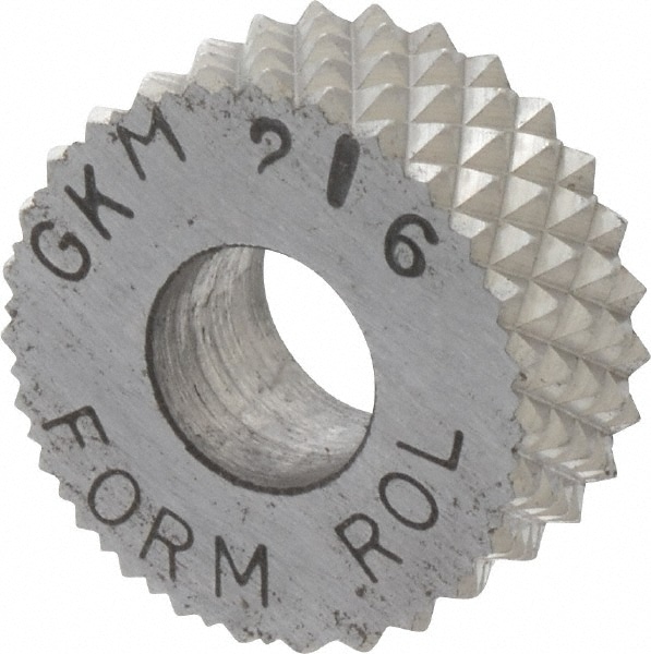 Made in USA GKM-216 Standard Knurl Wheel: 5/8" Dia, 90 ° Tooth Angle, 16 TPI, Diamond, High Speed Steel Image