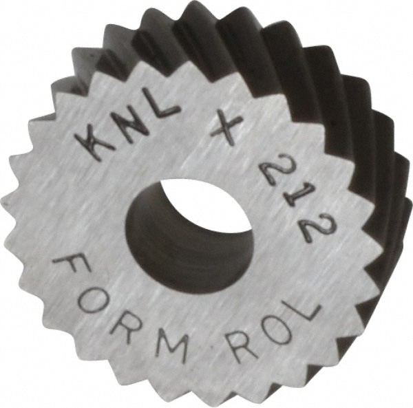 Made in USA KNLX212 Standard Knurl Wheel: 3/4" Dia, 90 ° Tooth Angle, 12 TPI, Diagonal, Cobalt Image