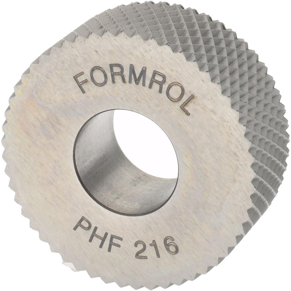 Made in USA PHF-216 Standard Knurl Wheel: 1-1/4" Dia, 90 ° Tooth Angle, 16 TPI, Diamond, High Speed Steel Image