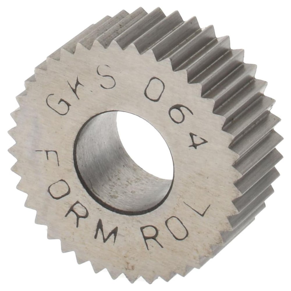 Made in USA GKS-064 Standard Knurl Wheel: 5/8" Dia, 80 ° Tooth Angle, Straight, High Speed Steel Image