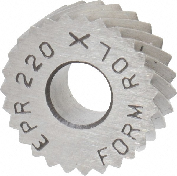 Made in USA EPRX220 Standard Knurl Wheel: 1/2" Dia, 90 ° Tooth Angle, 20 TPI, Diagonal, Cobalt Image