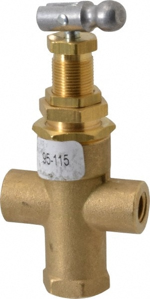 Air Compressor Pilot Valve: 1.12" OAD, 3.78" OAH, Use with Compressed Air System