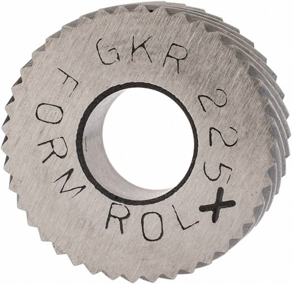 Made in USA GKRX235 Standard Knurl Wheel: 5/8" Dia, 90 ° Tooth Angle, 35 TPI, Diagonal, Cobalt Image