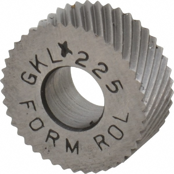 Made in USA GKLX225 Standard Knurl Wheel: 5/8" Dia, 90 ° Tooth Angle, 25 TPI, Diagonal, Cobalt Image