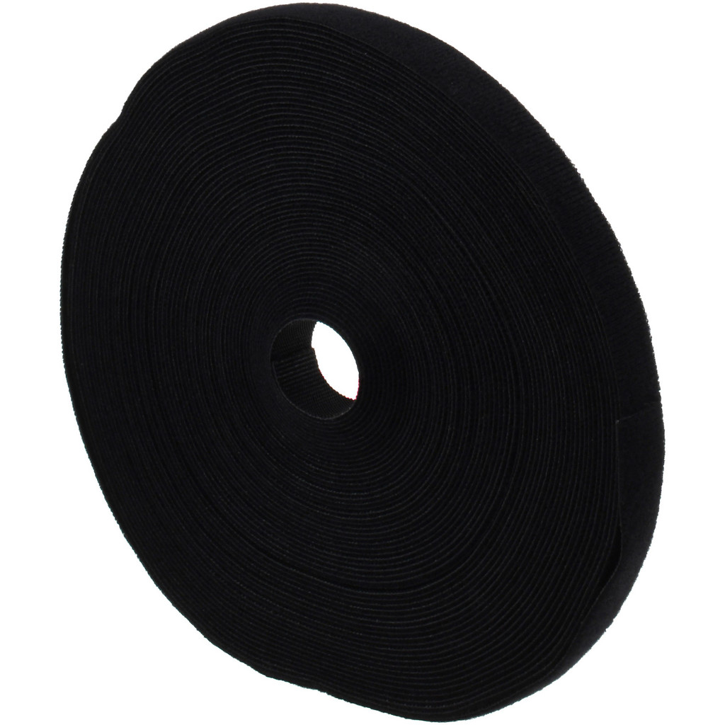 SpeedTech | SpeedWrap ES Cable Tie: 75' Long, Black, Nylon & Polyethylene, Hook & Loop Strap - 50 lb Tensile Strength | Part #SWRL.75X25BK
