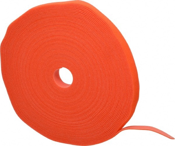 SpeedTech SWR.75X25OR Cable Tie: 75" Long, Orange, Nylon & Polyethylene, Hook & Loop Strap 