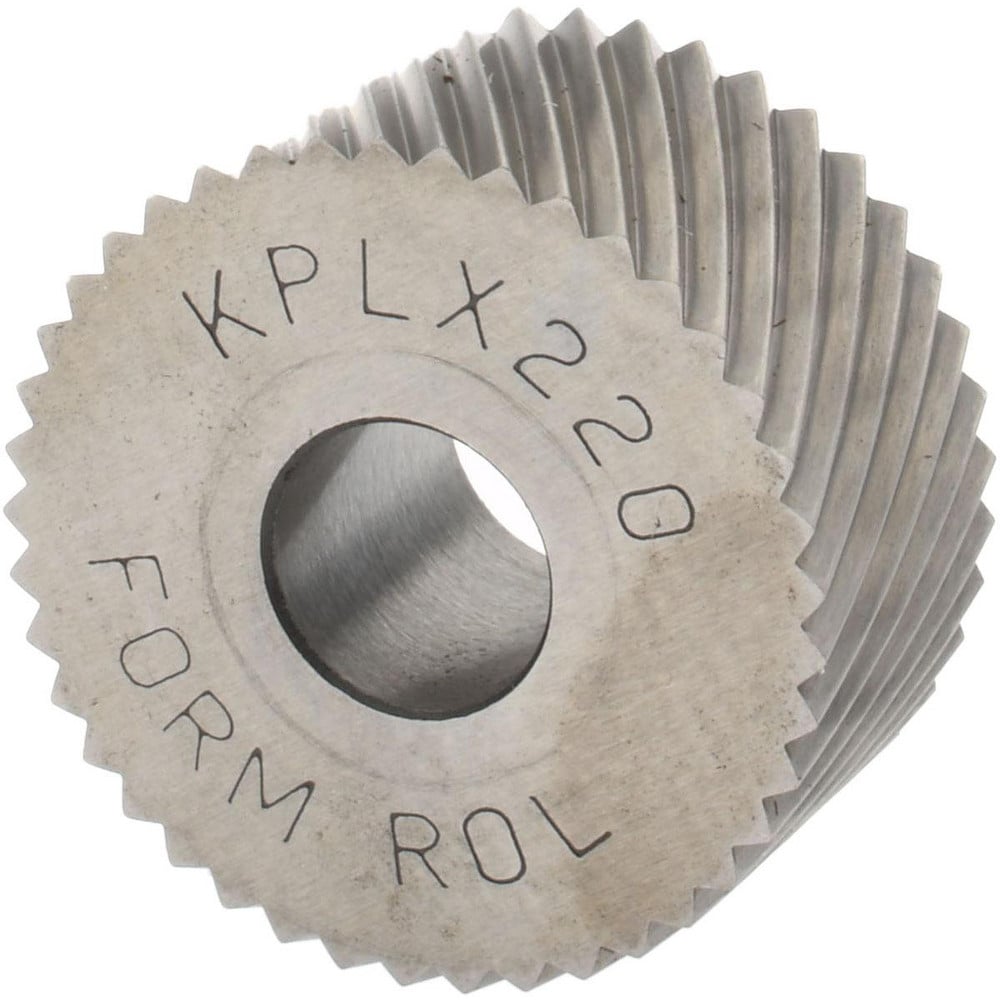 Made in USA KPLX220 Standard Knurl Wheel: 3/4" Dia, 90 ° Tooth Angle, 20 TPI, Diagonal, Cobalt Image