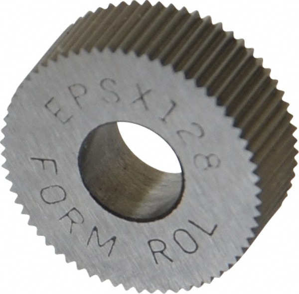 Made in USA EPSX128 Standard Knurl Wheel: 1/2" Dia, 80 ° Tooth Angle, Straight, Cobalt Image