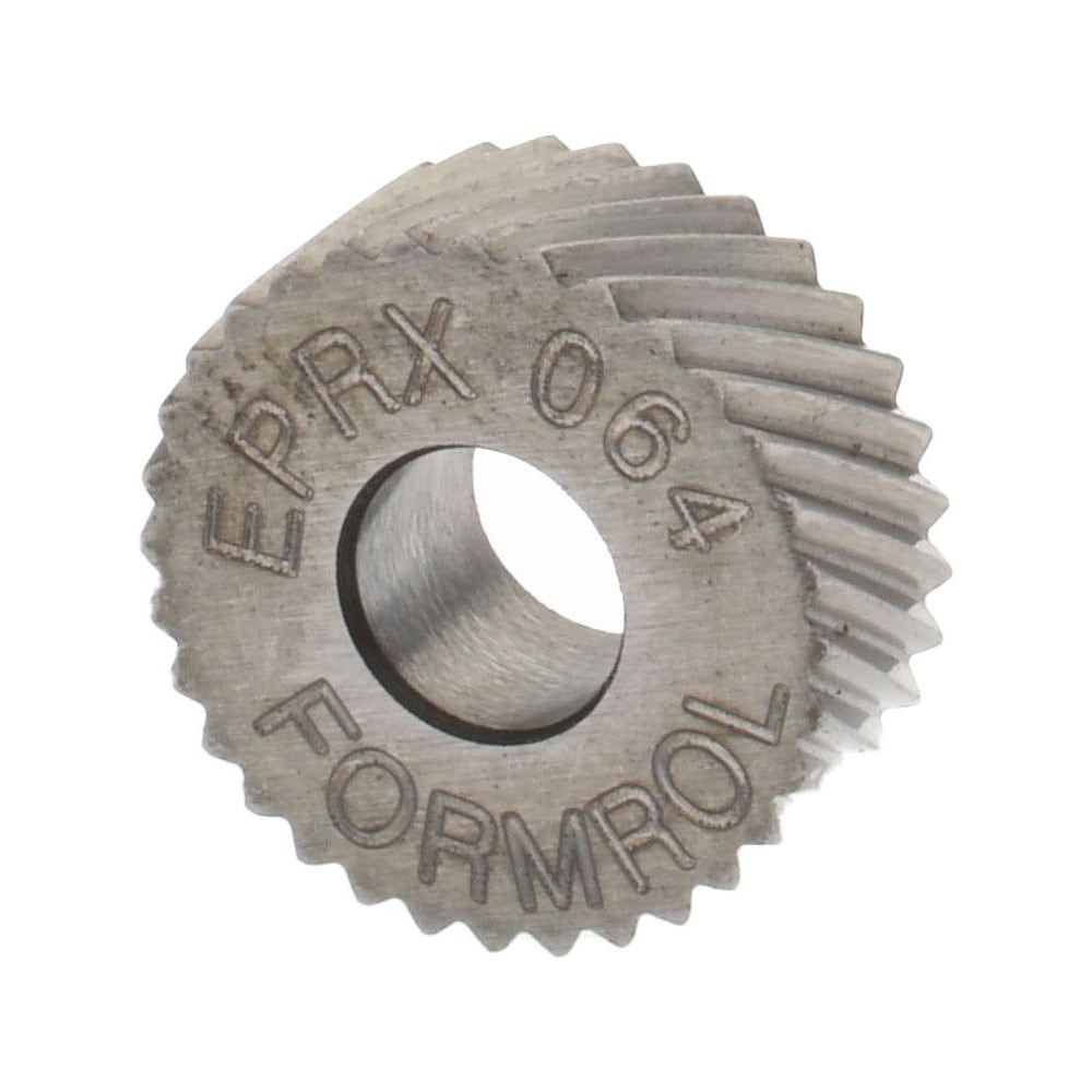 Made in USA EPRX064 Standard Knurl Wheel: 1/2" Dia, 80 ° Tooth Angle, Diagonal, Cobalt Image