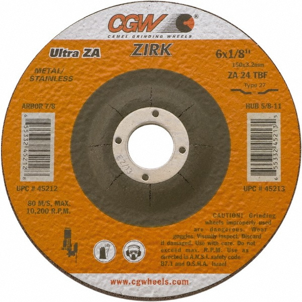 nekorin　S CGW Abrasives - Depressed-Center Wheel: Type 27, 5