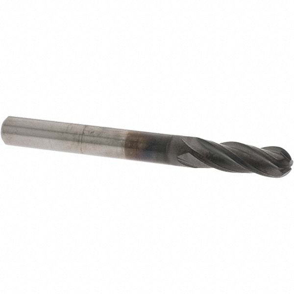 OSG 70301116 Ball End Mill: 0.25" Dia, 0.75" LOC, 4 Flute, Solid Carbide Image