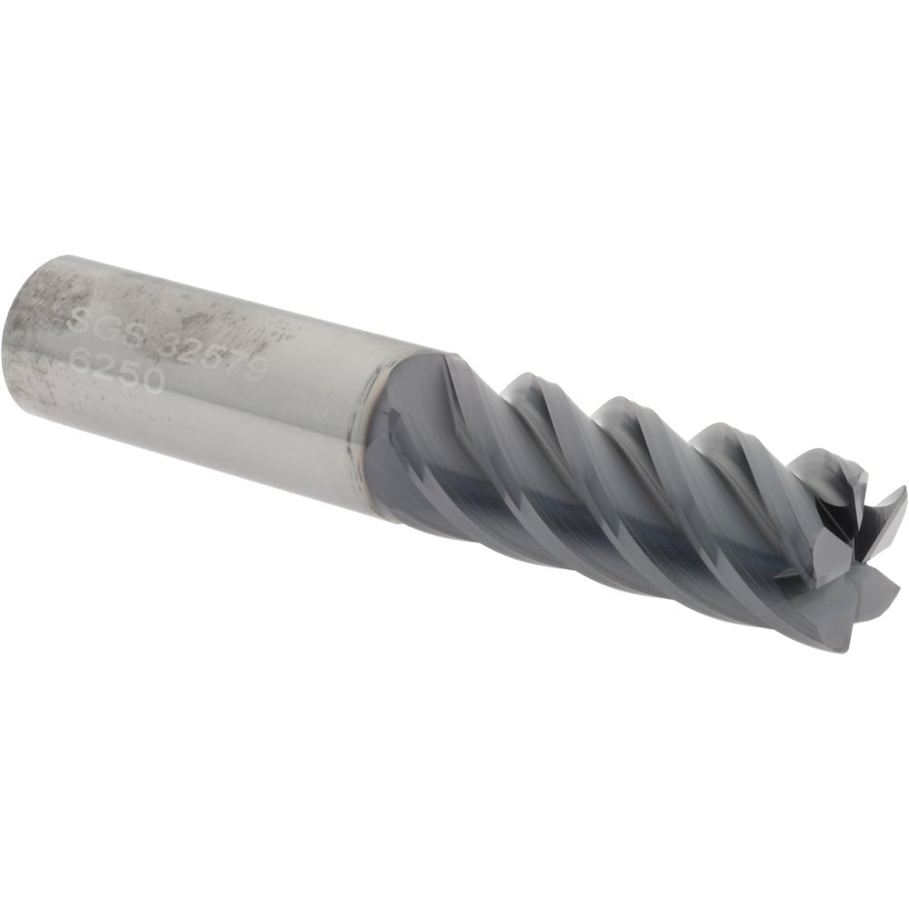 SGS 32579 Corner Radius End Mill: 5/8" Dia, 1-5/8" LOC, 0.03" Radius, 5 Flutes, Solid Carbide Image