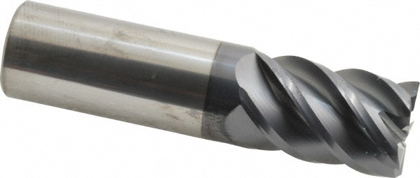 SGS 32587 Corner Radius End Mill: 1" Dia, 1-1/2" LOC, 0.03" Radius, 5 Flutes, Solid Carbide Image