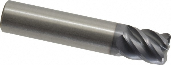 SGS 32596 Corner Radius End Mill: 1/2" Dia, 5/8" LOC, 0.06" Radius, 5 Flutes, Solid Carbide Image