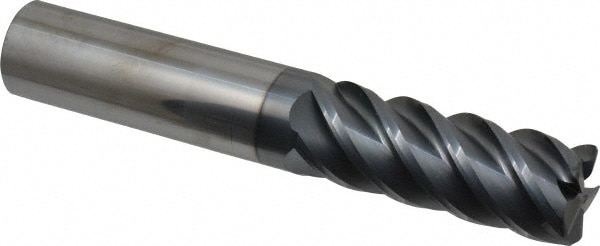 SGS 32689 Corner Radius End Mill: 1" Dia, 2-5/8" LOC, 0.06" Radius, 5 Flutes, Solid Carbide Image