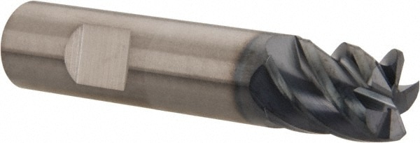 SGS 32595 Corner Radius End Mill: 1/2" Dia, 5/8" LOC, 0.03" Radius, 5 Flutes, Solid Carbide Image