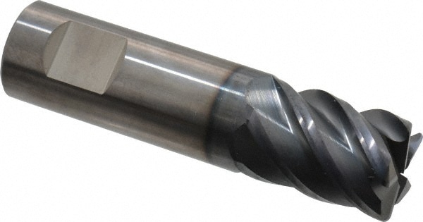 SGS 32605 Corner Radius End Mill: 3/4" Dia, 1" LOC, 0.06" Radius, 5 Flutes, Solid Carbide Image