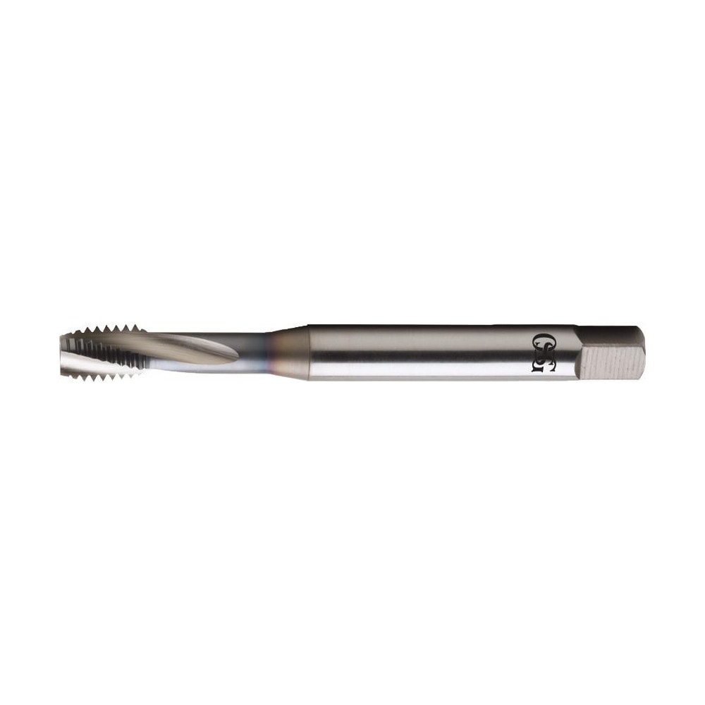 Spiral Flute Tap: M18x2.50 Metric Coarse, 4 Flutes, Bottoming, 6H Class of Fit, Vanadium High Speed Steel, TICN Coated