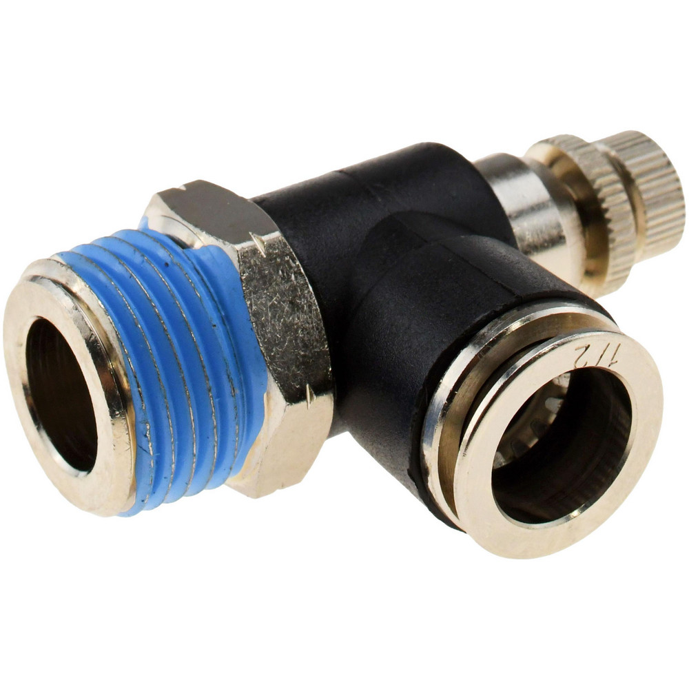 PRO-SOURCE - Air Flow Control Valve: Right Angle, 1/2" Tube OD | MSC Direct