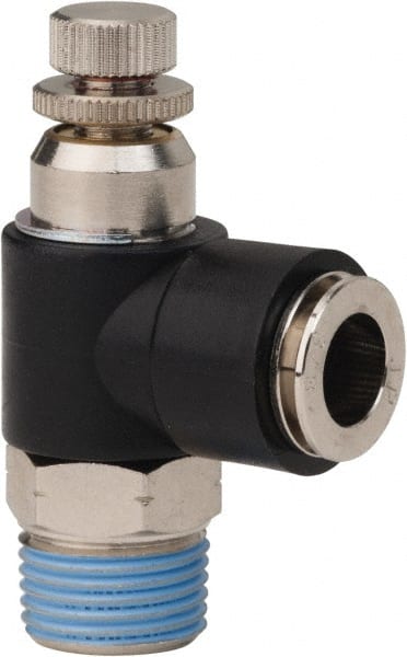 1/4 OD Tube x 1/8 Npt Male Speed Flow Control Elbow Push to Connect Meter Out 