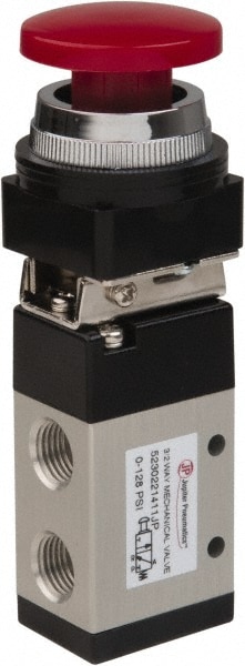 PRO-SOURCE 5230221411PRO Manually Operated Valve: Manual Mechanical, Palm Button & Spring Actuated Image