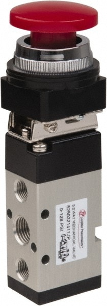 PRO-SOURCE 5250221411PRO Manually Operated Valve: Manual Mechanical, Palm Button & Spring Actuated Image