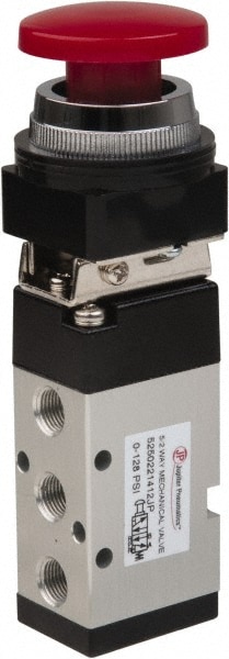 PRO-SOURCE 5250221412PRO Manually Operated Valve: Manual Mechanical, Palm Button & Spring Actuated Image