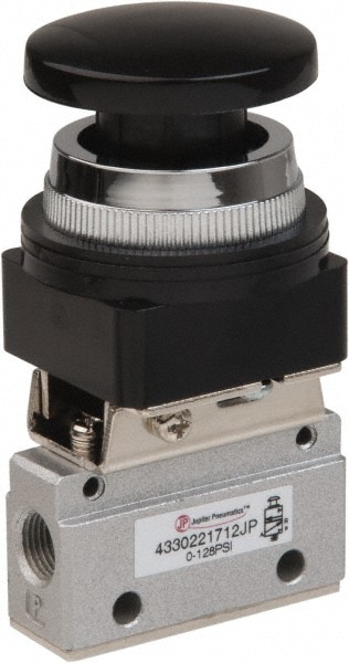 PRO-SOURCE 4330221712PRO Manually Operated Valve: Manual Mechanical, Palm Button & Spring Actuated Image