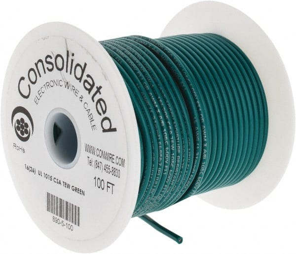 16 AWG, 26 Strand, 100' OAL, Tinned Copper Hook Up Wire
