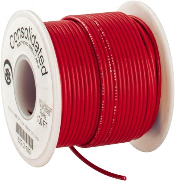 Made in USA - 18 AWG, 16 Strand, 100' OAL, Tinned Copper Hook Up