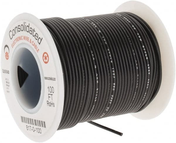 24 AWG, 7 Strand, 100' OAL, Tinned Copper Hook Up Wire