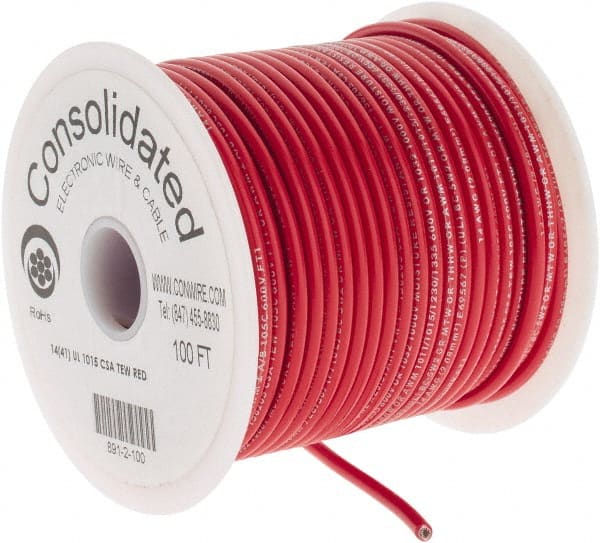 22 AWG, 7 Strand, 100' OAL, Tinned Copper Hook Up Wire