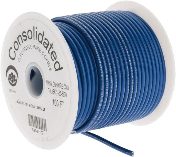 14 AWG, 41 Strand, 100' OAL, Tinned Copper Hook Up Wire