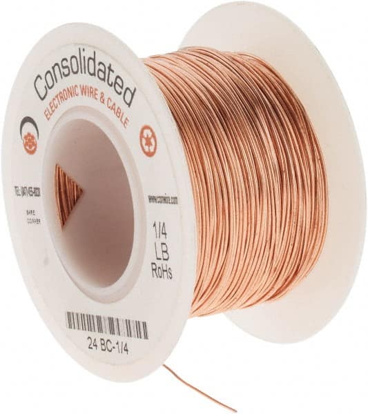 24 AWG, 0.0201 Inch Diameter, 201 Ft., Solid, Grounding Wire