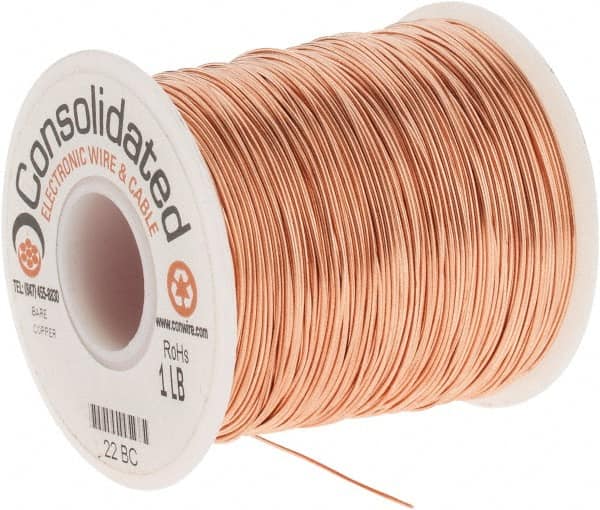 22 AWG, 0.0253 Inch Diameter, 507 Ft., Solid, Grounding Wire