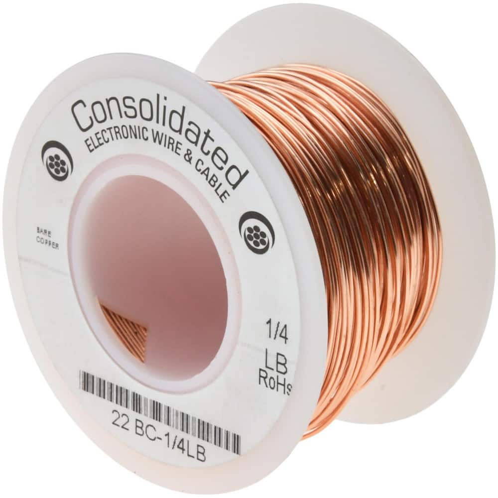 22 AWG, 0.0253 Inch Diameter, 126 Ft., Solid, Grounding Wire