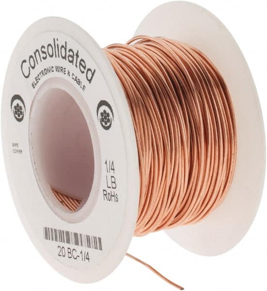 20 AWG, 0.032 Inch Diameter, 79 Ft., Solid, Grounding Wire