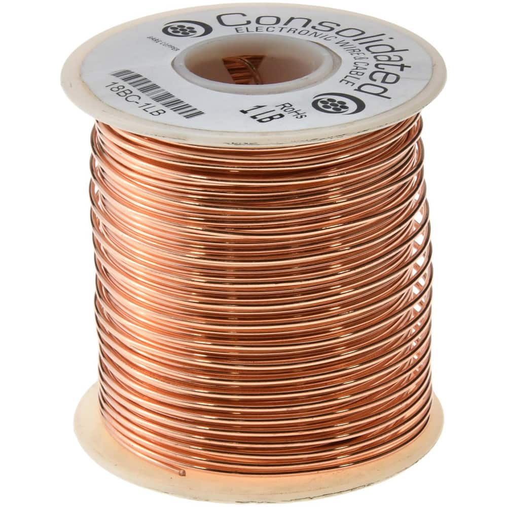18 AWG, 0.0403 Inch Diameter, 200 Ft., Solid, Grounding Wire