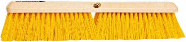 Push Broom: 18" Wide, Polypropylene Bristle