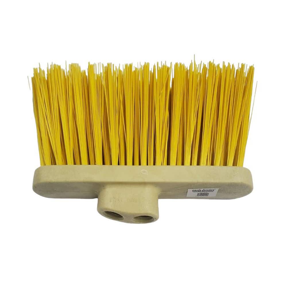 10" Wide, Yellow Polypropylene Bristles, Angled Broom
