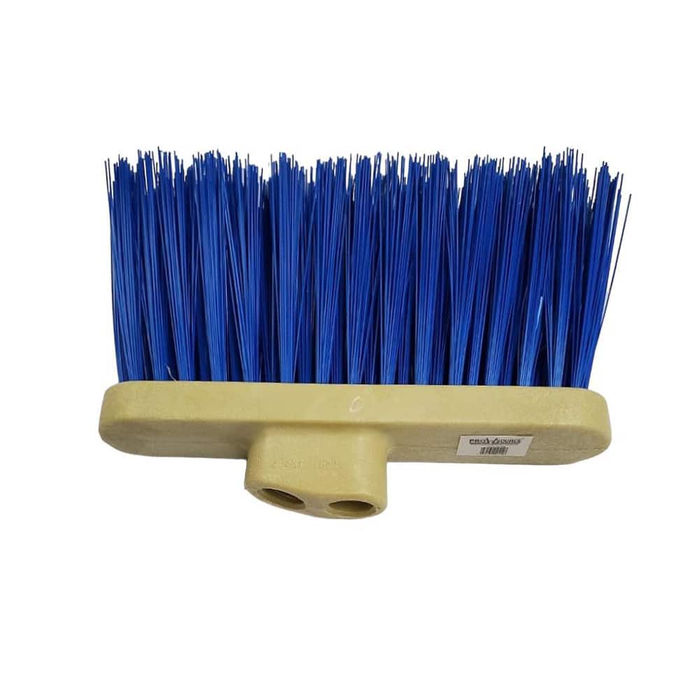 10" Wide, Blue Polypropylene Bristles, Angled Broom