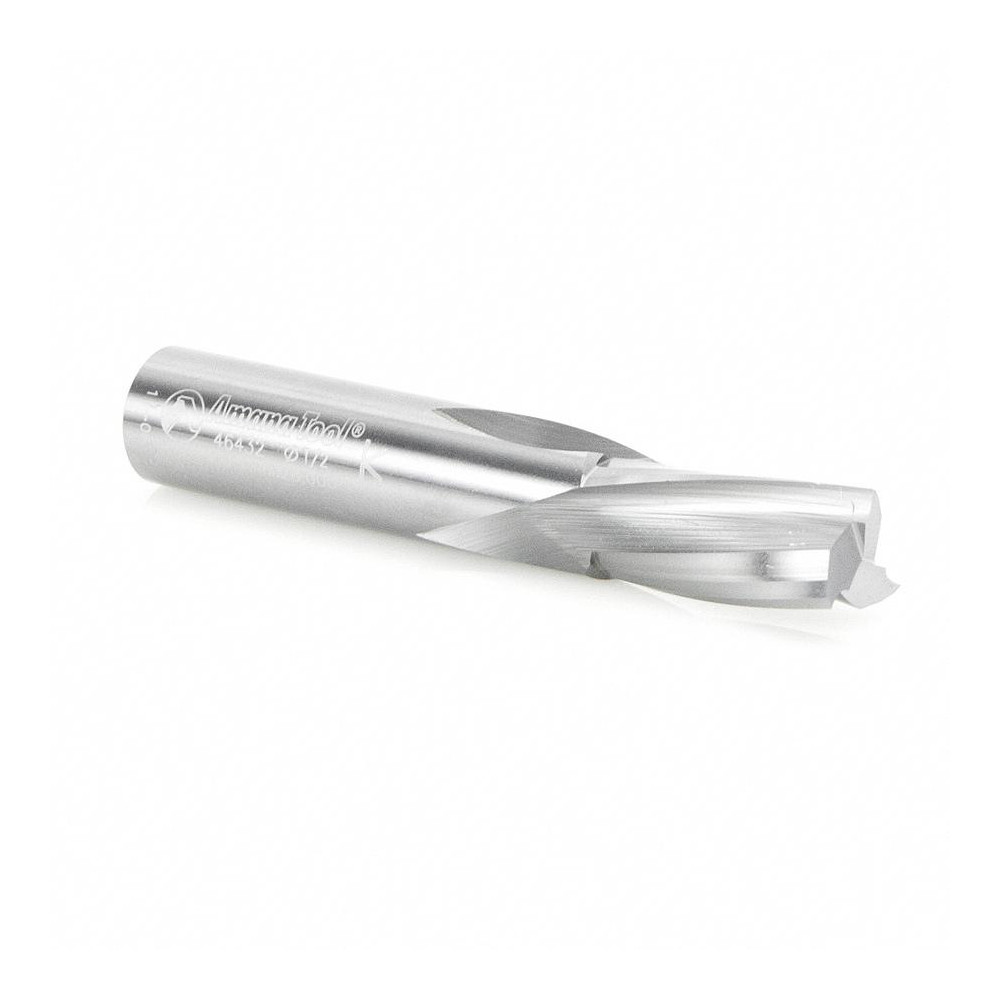 Amana Tool Spiral Router Bit 0.5" Dia, 1" LOC, 1/2" Shank Dia, Downcut 78285418 MSC