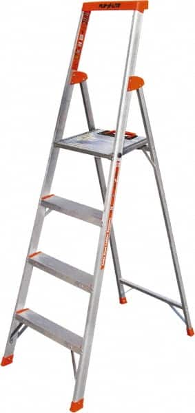 4-Step Aluminum Step Ladder: Type IA, 6' High