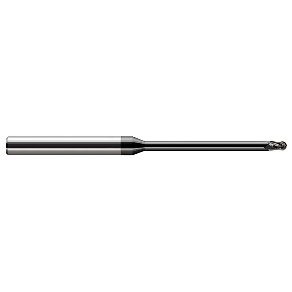 Harvey Tool 49220-C4 Ball End Mill: 0.02" Dia, 0.03" LOC, 3 Flute, Solid Carbide Image